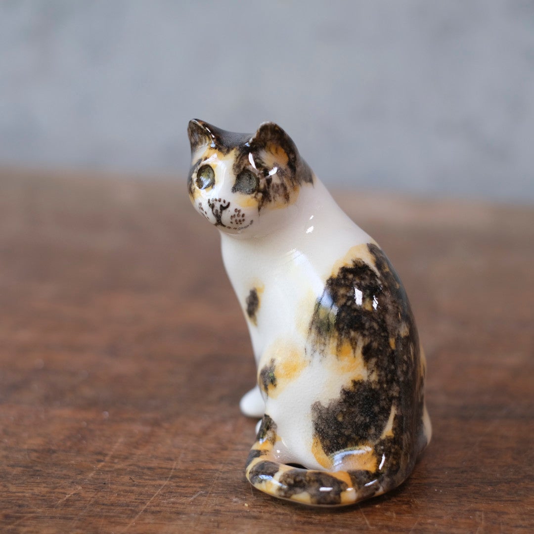 ヴィンテージ ウィンスタンレーキャット ケンジントンキャット サビ猫 ミニ イギリス 陶芸作家Jenny Winstanley 置物77