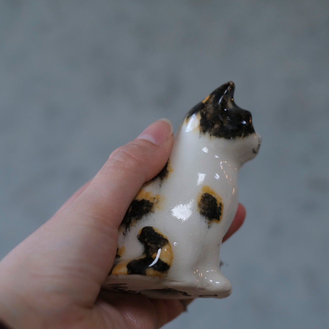 ヴィンテージ ウィンスタンレーキャット ケンジントンキャット サビ猫 ミニ イギリス 陶芸作家Jenny Winstanley 置物88