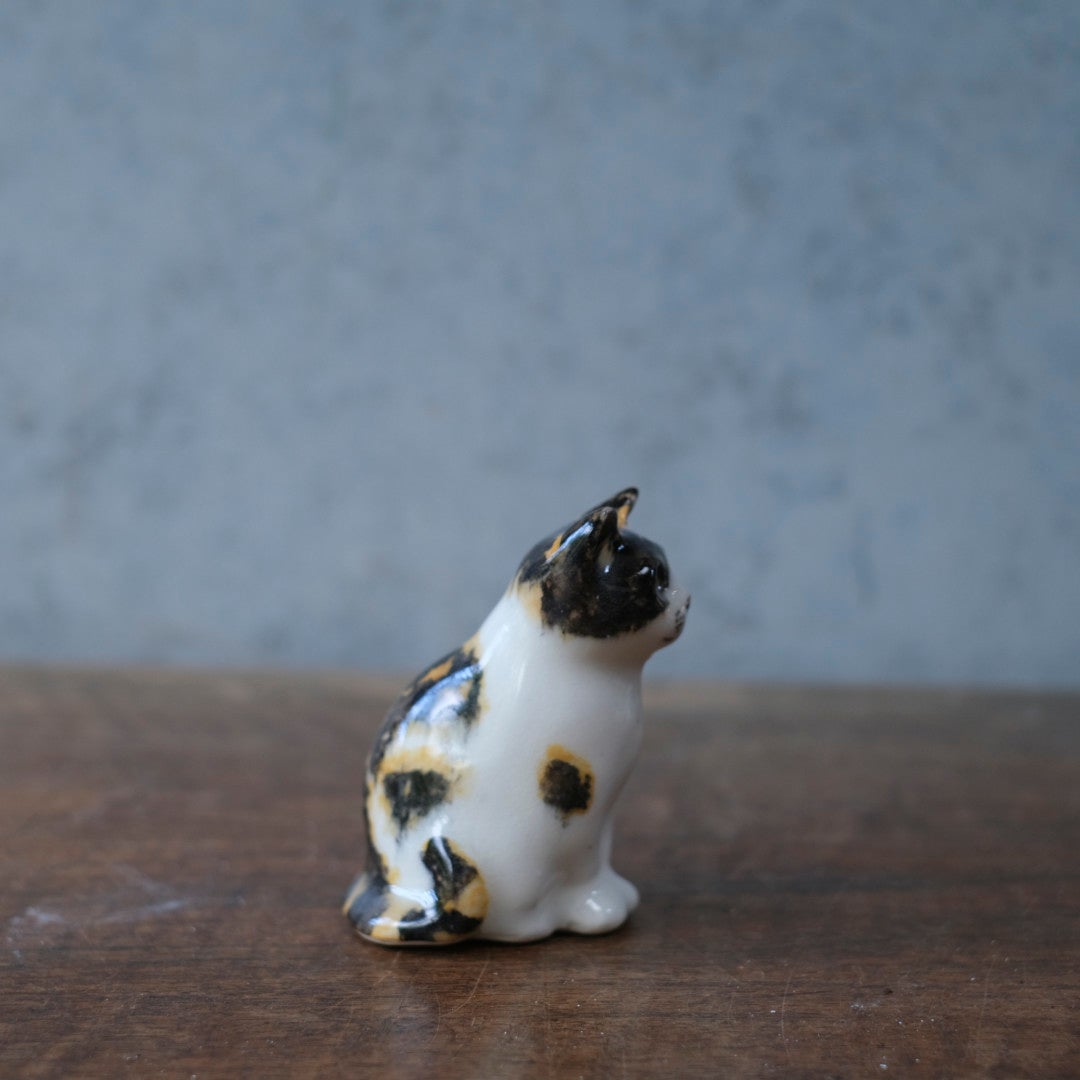 ヴィンテージ ウィンスタンレーキャット ケンジントンキャット 三毛猫 ミニ イギリス 陶芸作家Jenny Winstanley 置物33