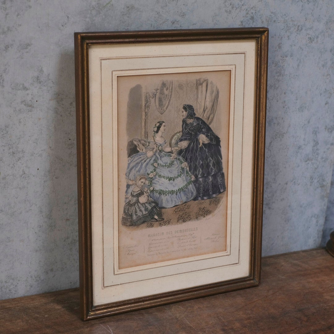 アンティーク リトグラフ ファッション画 フランス44