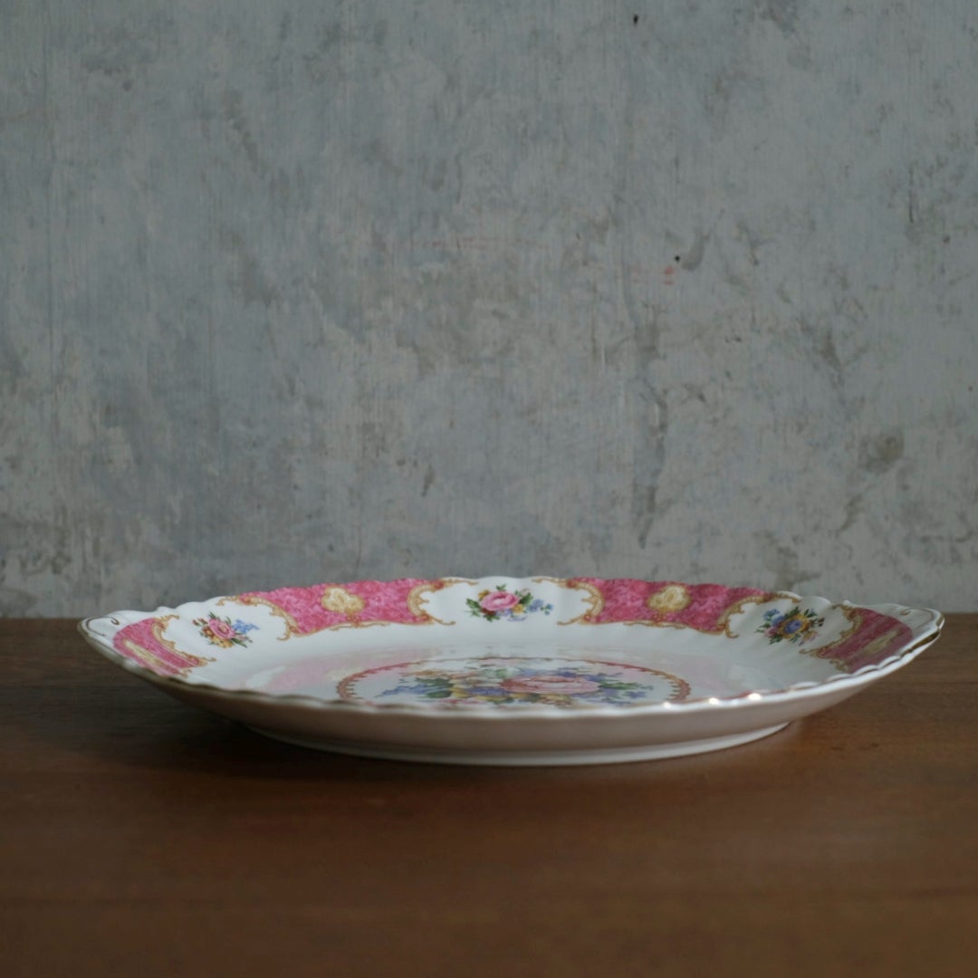 ヴィンテージ Royal Albert B&BプレートLady Carlyle イギリス 朝食用のお皿 食器44