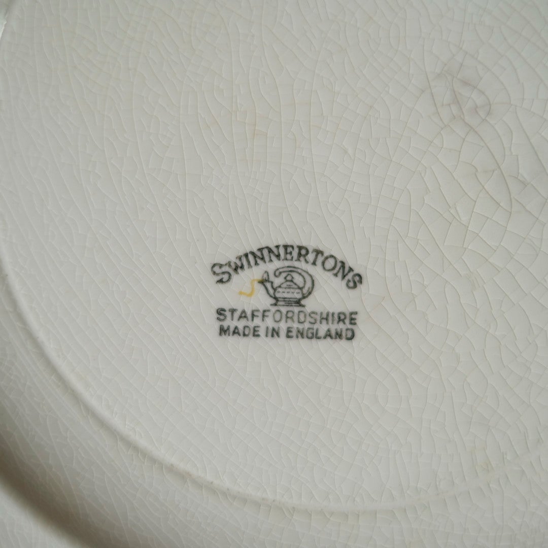 ィンテージ Swinnerton ディナープレート　1885年にイギリスで創業したスウィナートンのシノワズリ絵皿1010