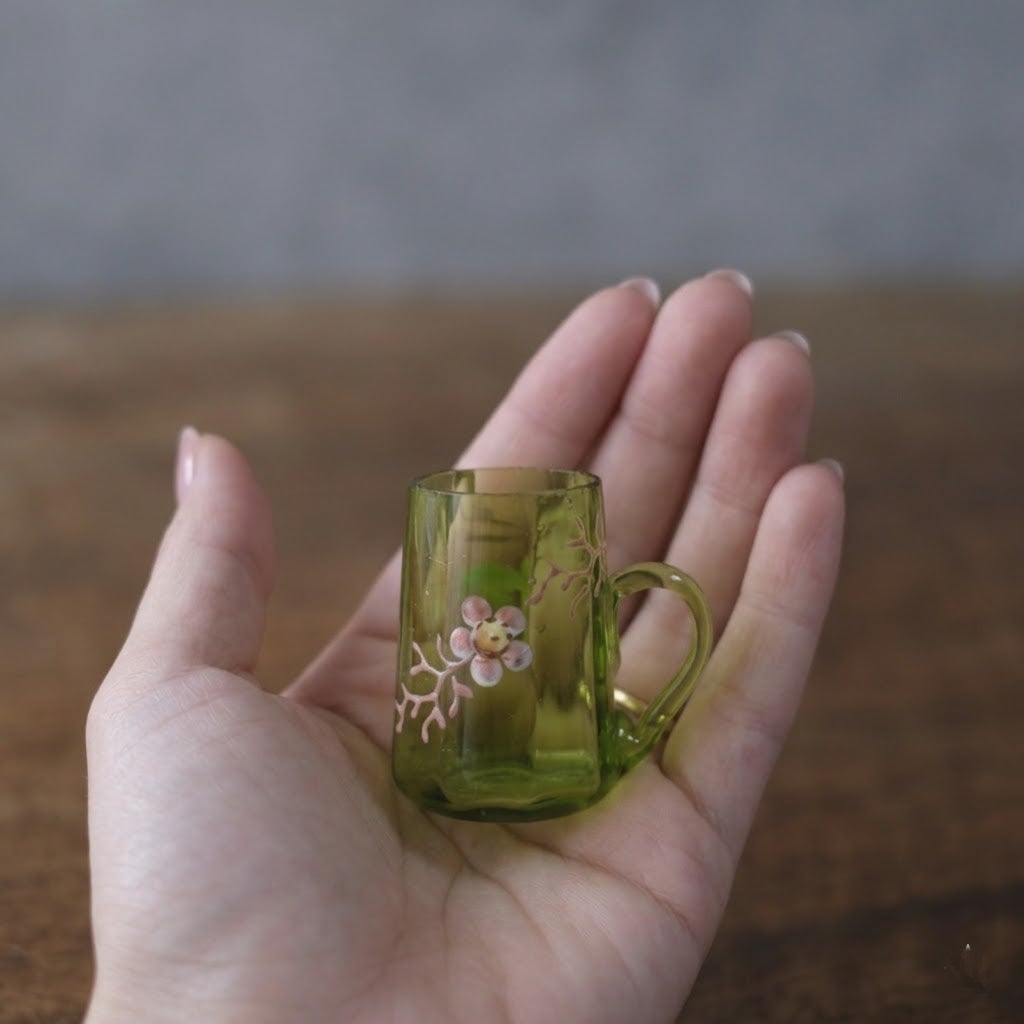 アンティーク エナメルミニグラス 花 フランス | 買付直後のとっておき |