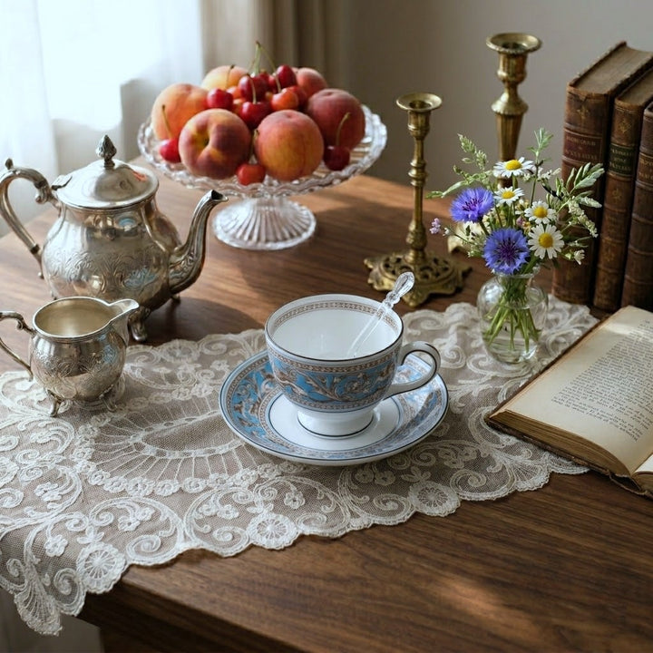 ヴィンテージ カップ&ソーサー WEDGWOOD ウェッジウッド フロレンティーン ターコイズ イギリス