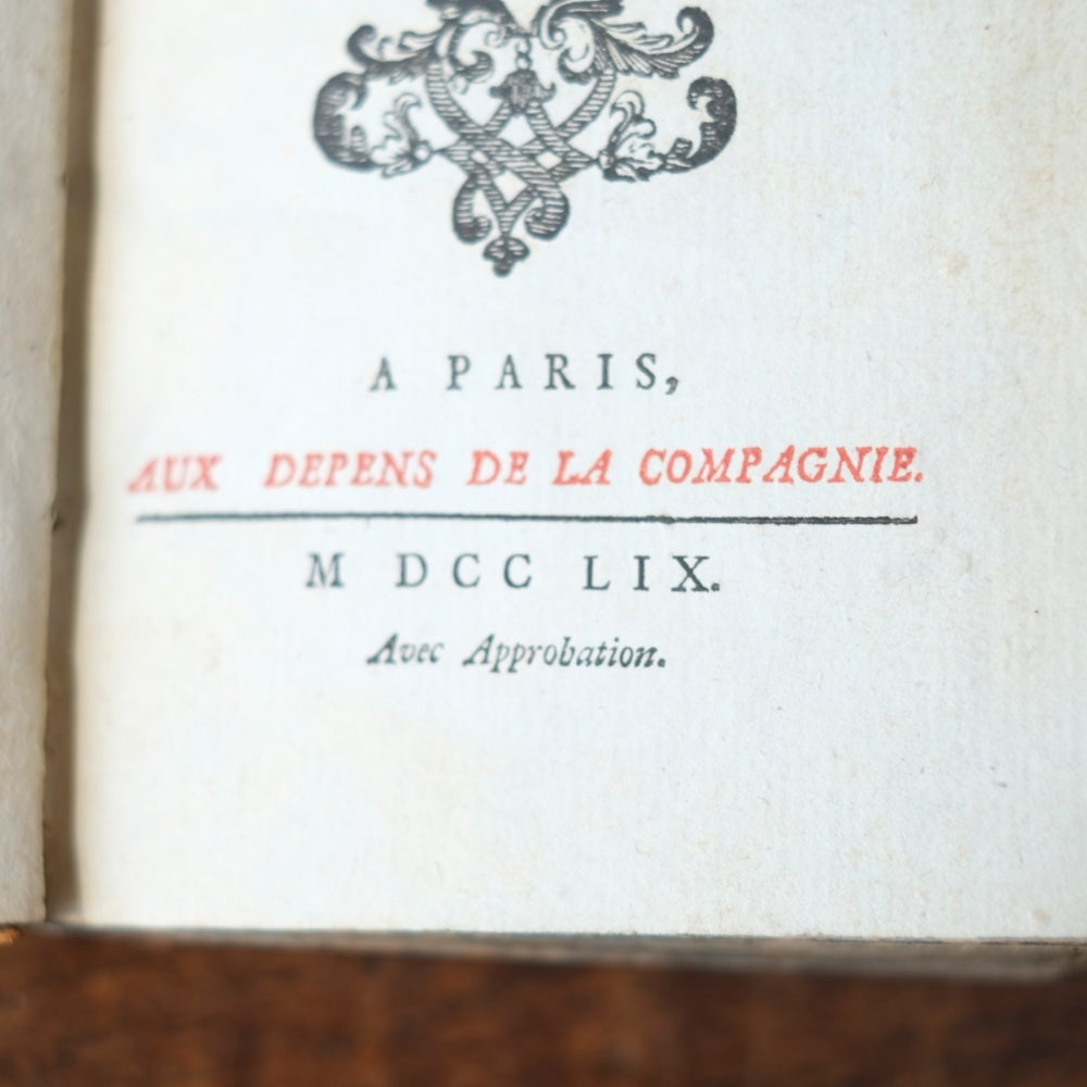 アンティークブック レザーブック 古書 パリ Sermons du Père Bourdaloue 1759年44