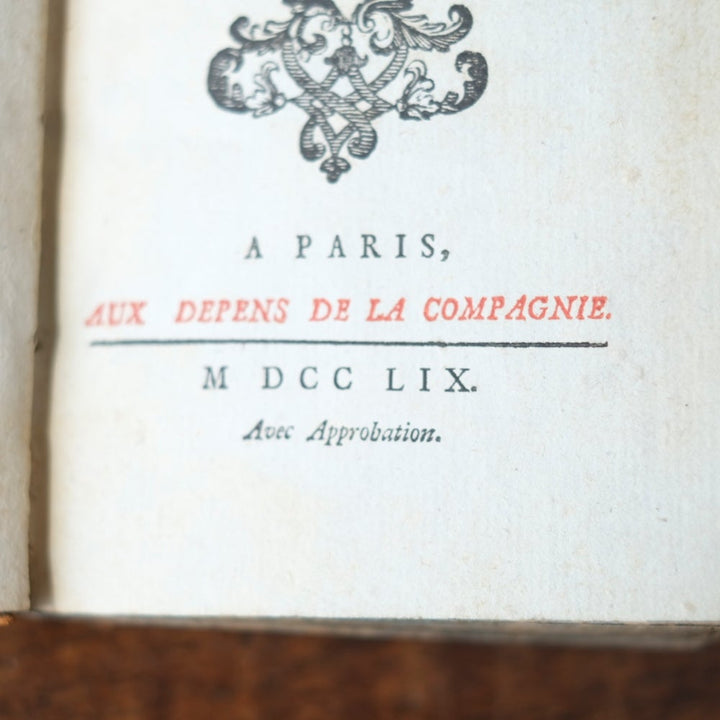 アンティークブック レザーブック 古書 パリ Sermons du Père Bourdaloue 1759年44