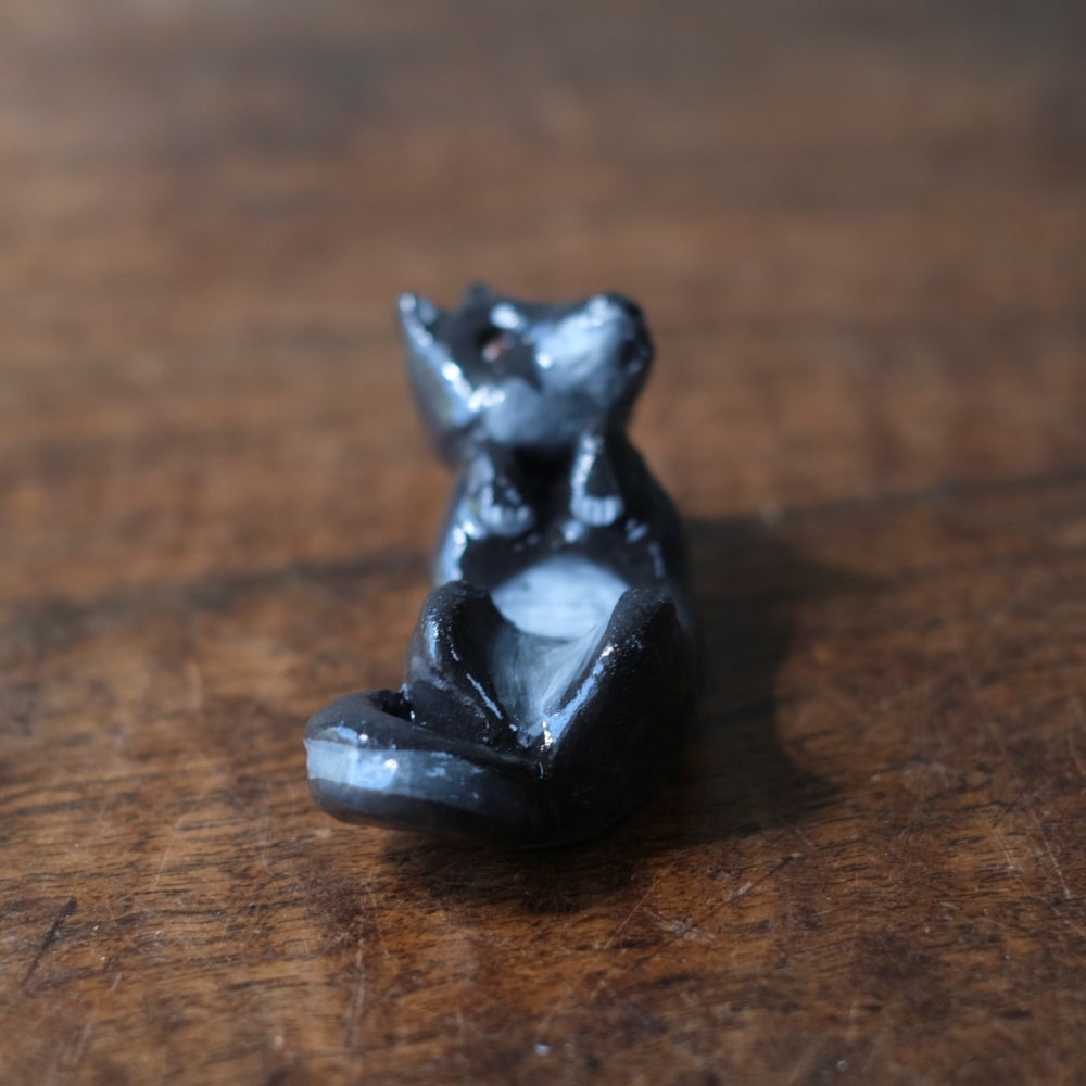 maltoオリジナル 黒柴犬 クロの置き 本島一人 作家物 日本製98