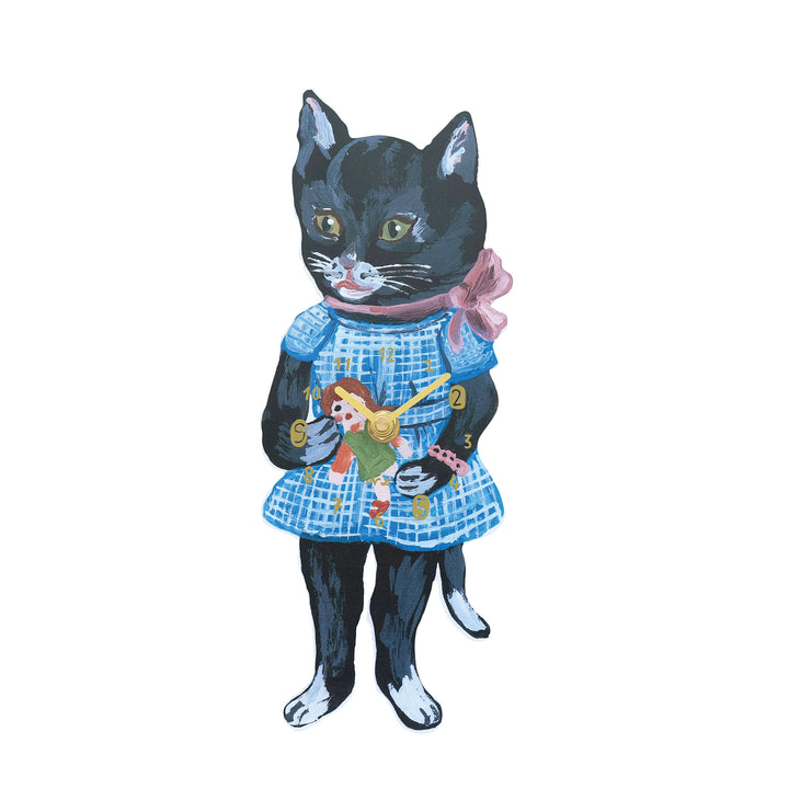 ナタリーレテ ダイカットクロック Black cat 黒猫