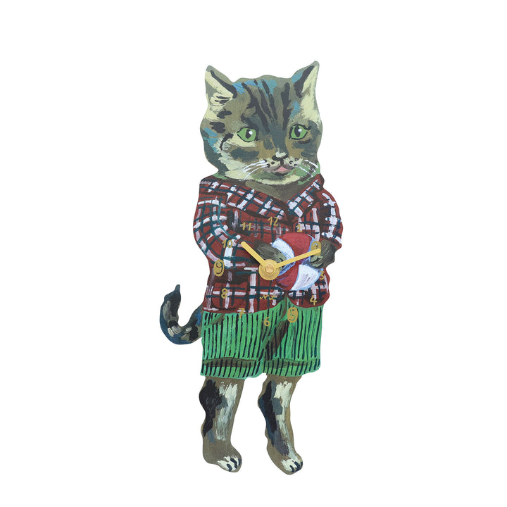ナタリーレテ ダイカットクロック Tabby cat トラ猫