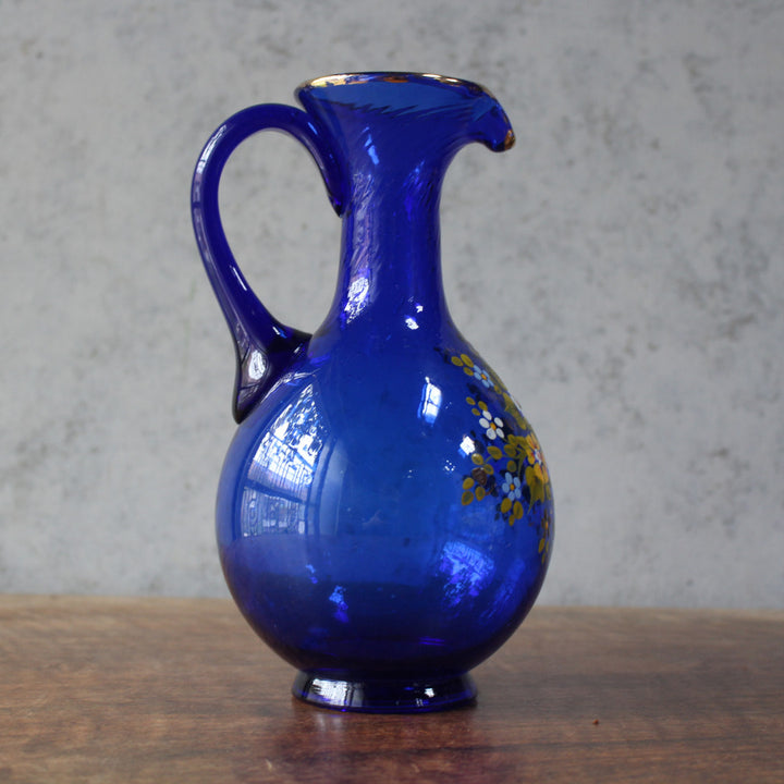 アンティーク クランベリーガラス デキャンタ 上部 首元の金彩ライン ストッパー