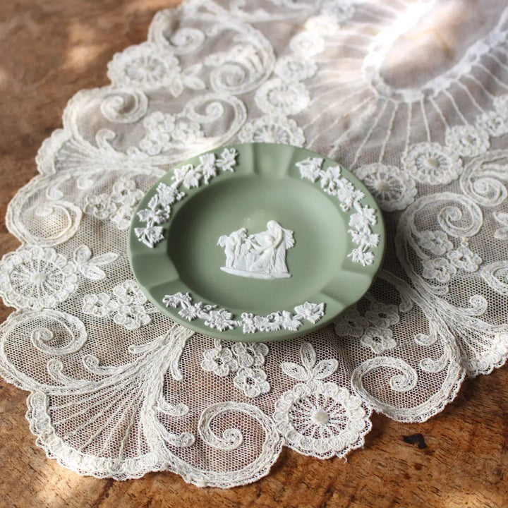 ヴィンテージ WEDGWOOD ジャスパー ウェッジウッド 灰皿 セージグリーン イギリス