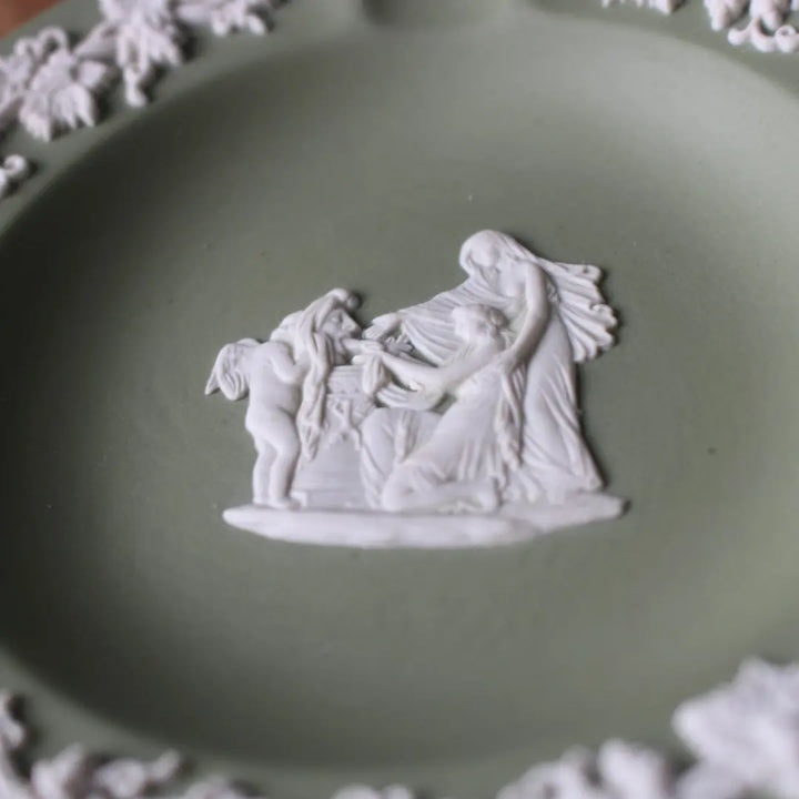 ヴィンテージ WEDGWOOD ジャスパー ミニトレイ セージグリーン ヴィンテージ WEDGWOOD ジャスパー ミニトレイ セージグリーン