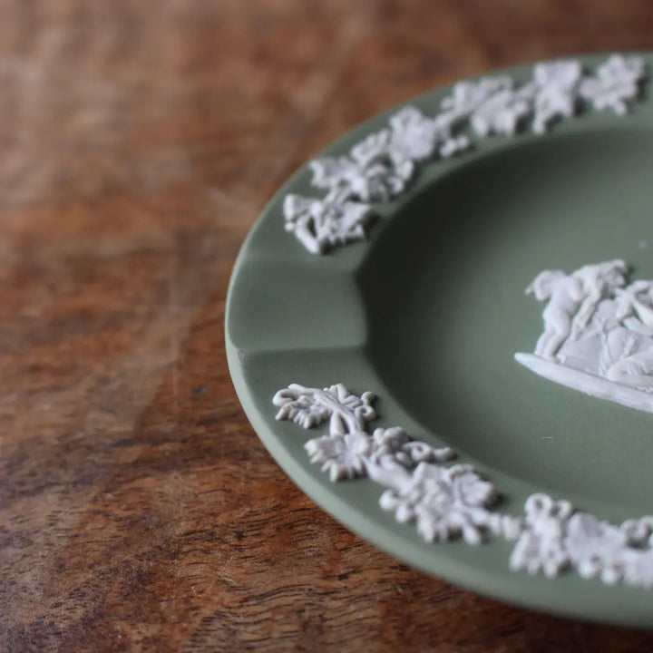 ヴィンテージ WEDGWOOD ジャスパー ウェッジウッド 灰皿 セージグリーン イギリス