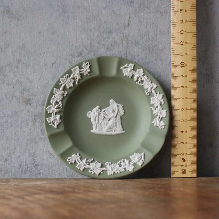 ヴィンテージ WEDGWOOD ジャスパー ウェッジウッド 灰皿 セージグリーン イギリス