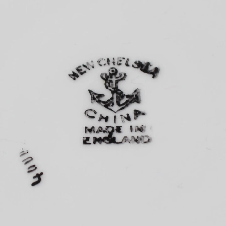 アンティークティーセット NEW CHELSEA ピンク イギリス 1920〜1940年代頃 NEW CHELSEA CHINA MADE IN ENGLAND のアンカーマークバックスタンプ