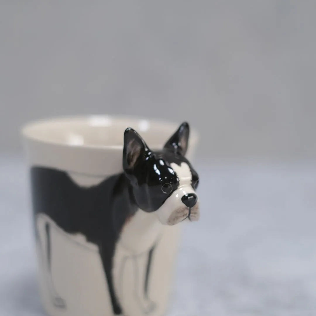 動物マグカップ 犬(ボストンテリア)4