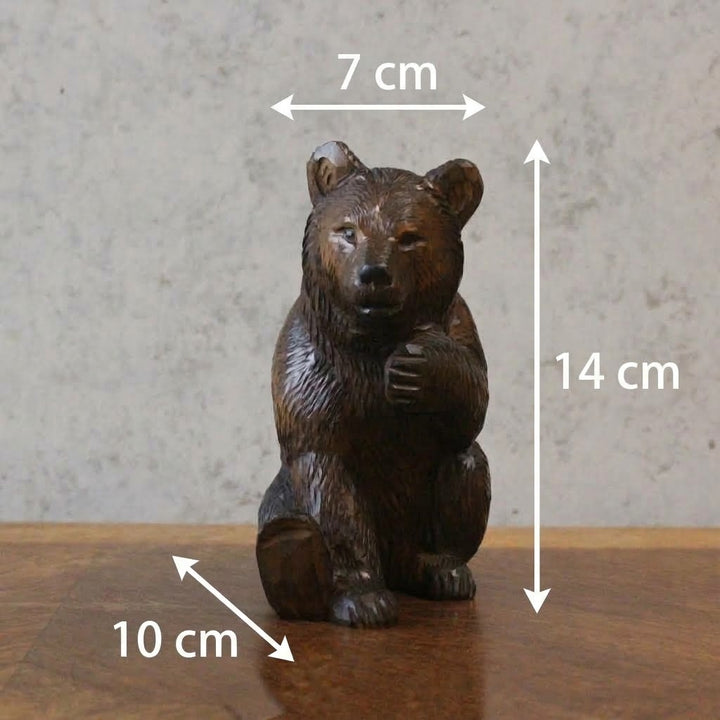 アンティーク 木彫りの熊 置物 ブラックフォレスト彫り スイス