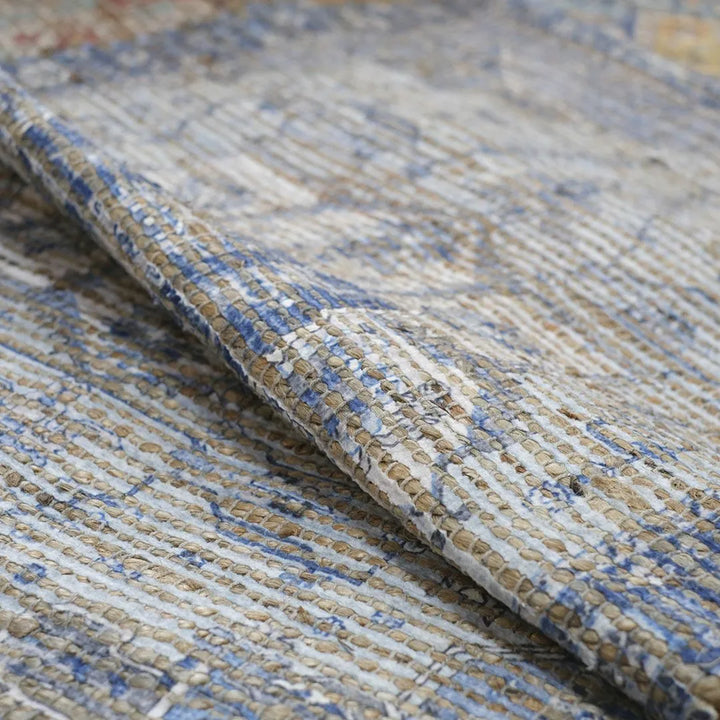 ジュート シェニールマット BLUE 60x90cm5