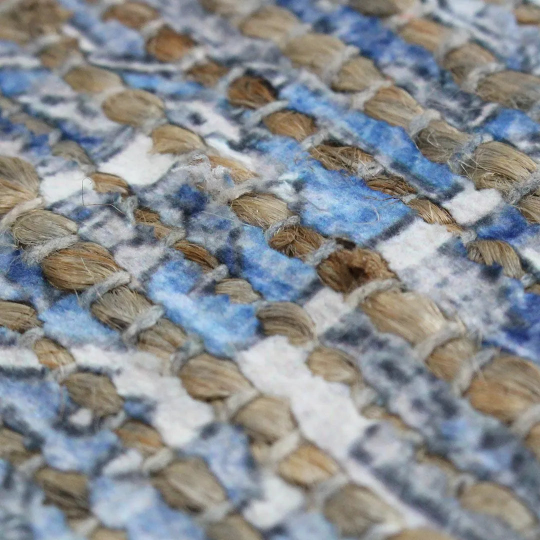 ジュート シェニールマット BLUE 60x90cm3
