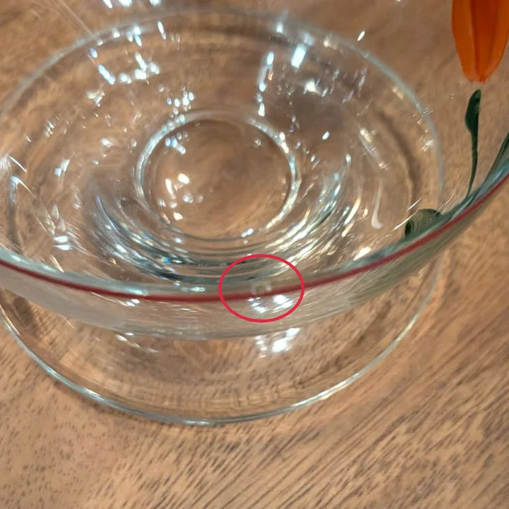 ヴィンテージ サンデーグラス アイスクリームカップ 手描きチューリップ 2個セット イギリス (☆10月7日発送予定)