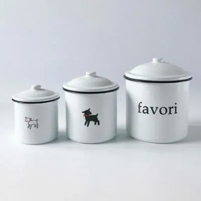 フェイバリット キャニスター3個セット 動物のイラストがかわいい収納ケース