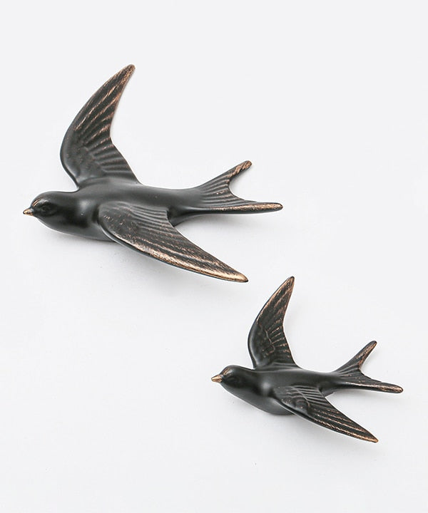 ヴェルサイユ スワローオーナメントS 燕の壁飾り/ブラック