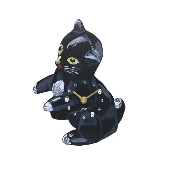 Nathalie Lete(ナタリーレテ)/ウォールクロック 遊ぶ黒猫