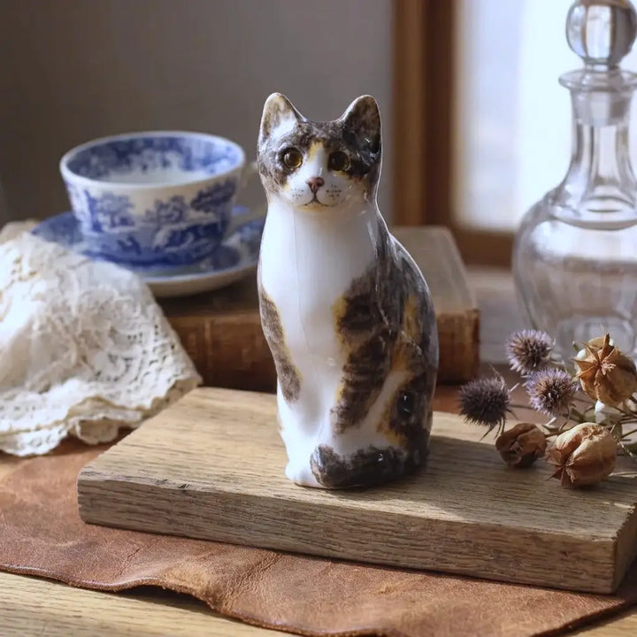 ヴィンテージ フィギュリン 猫の置物 三毛猫/ジェニー・ウィンスタンレイ イギリス