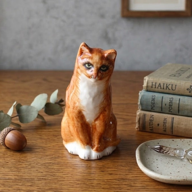手描き 陶器 猫 イギリス 針詳